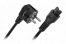 Кабель питания CEE 7/7 - IEC-C5 (евровилка - 3 pin, 1 м) (Черный)