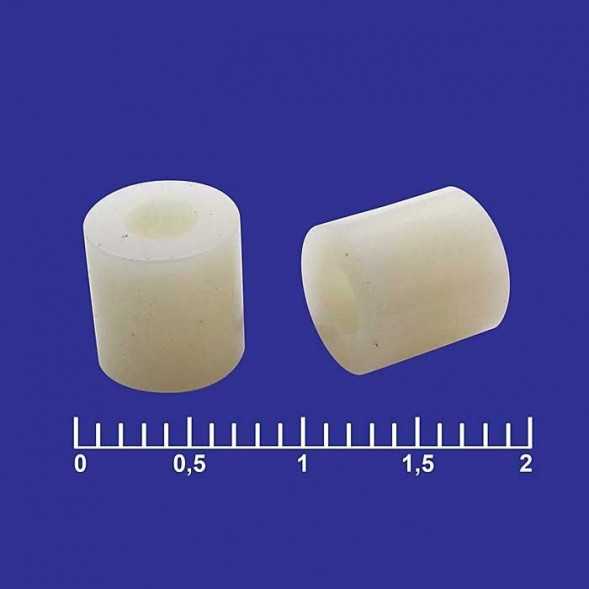 ф7-3x7 втулка пластиковая для печатной платы (10 штук)