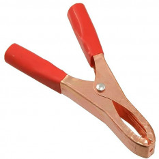 8-0041 red Зажим Крокодил с изолятором 50А 98мм (красный)