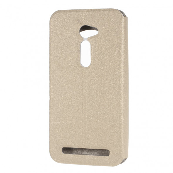 Чехол для Asus Zenfone 2 ZE500CL с окном информации (Золотистый)