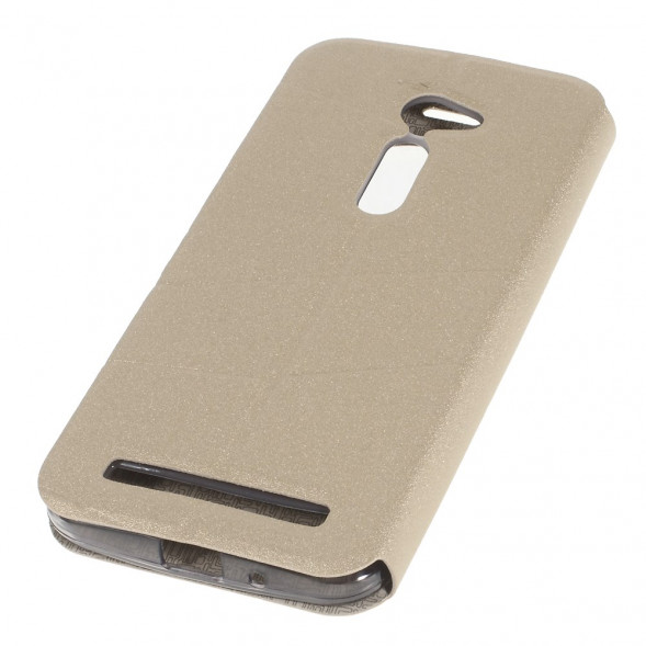 Чехол для Asus Zenfone 2 ZE500CL с окном информации (Золотистый)