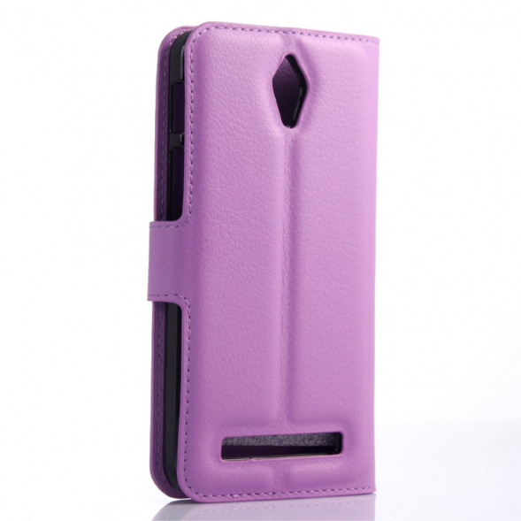 Чехол книжка с визитницей для Asus ZenFone C (ZC451CG) (Фиолетовый)