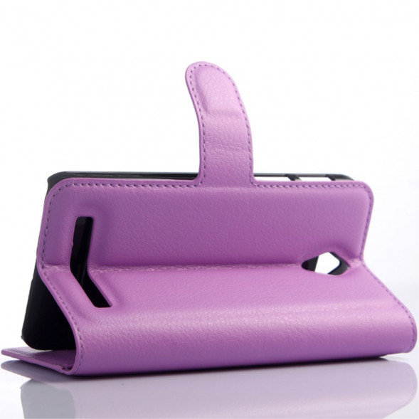 Чехол книжка с визитницей для Asus ZenFone C (ZC451CG) (Фиолетовый)