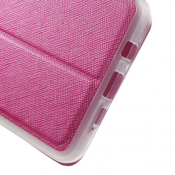 Чехол с окном информации для Samsung Galaxy A9 (2016) (Малиновый)