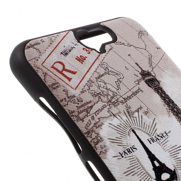 TPU Чехол накладка с рисунком для HTC One A9 (Эйфелева башня)