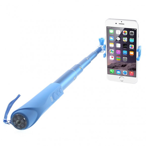 Монопод с кнопкой и беспроводной связью Bluetooth JQ8 для iPhone, Samsung, GoPro камеры (Голубой)