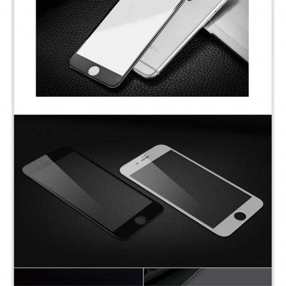 3D Защитное стекло для iPhone 7, iPhone 8 полное покрытие (Черный)