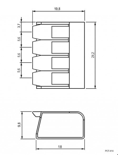 PCT-414 orange клеммная колодка