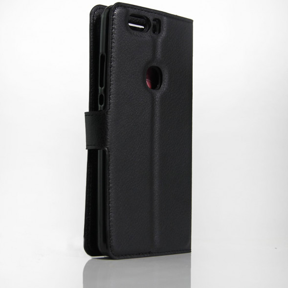 Чехол книжка с визитницей для Huawei Honor V8 (черный)