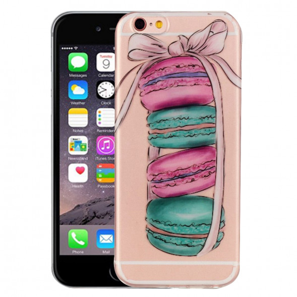 Силиконовый чехол с рисунком для iPhone 6, 6S (Пончики и бант)