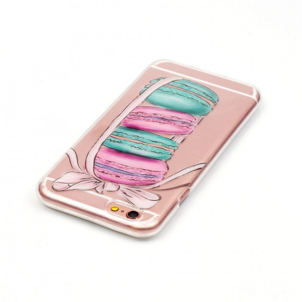 Силиконовый чехол с рисунком для iPhone 6, 6S (Пончики и бант)