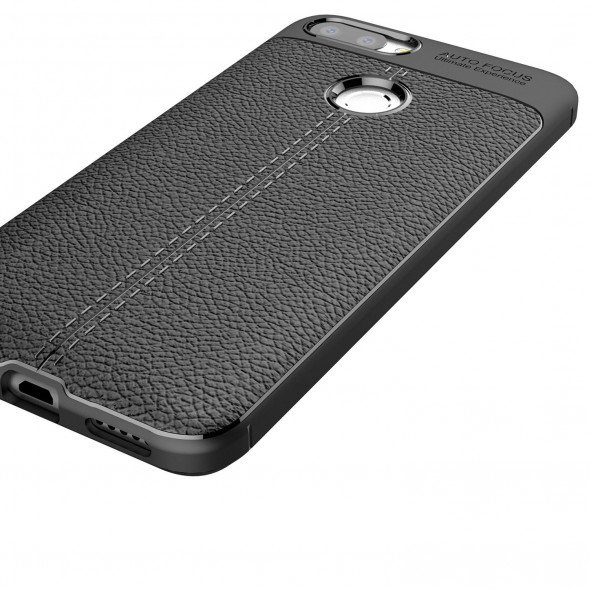 Чехол Litchi Grain для Asus ZenFone Max Plus M1 ZB570TL (черный)