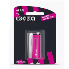 Батарейка Крона ФАZА 6LR61-1BL Super Alkaline 9В (1/10/120)