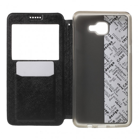 Чехол с окном информации для Samsung Galaxy A9 (2016) (Черный)