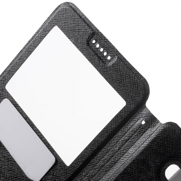 Чехол с окном информации для Samsung Galaxy A9 (2016) (Черный)