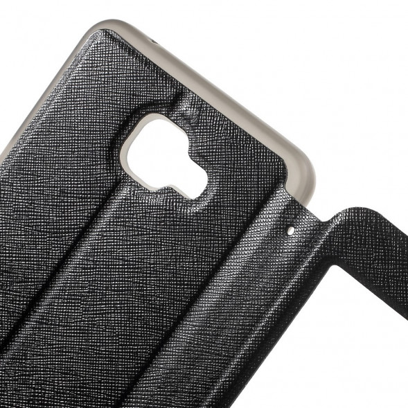 Чехол с окном информации для Samsung Galaxy A9 (2016) (Черный)