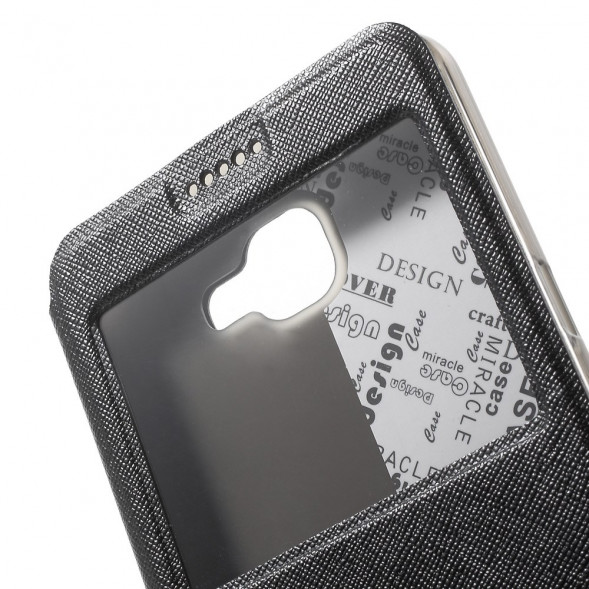 Чехол с окном информации для Samsung Galaxy A9 (2016) (Черный)