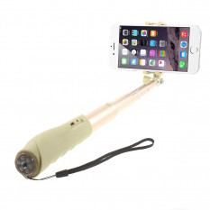 Монопод с кнопкой и беспроводной связью Bluetooth JQ8 для iPhone, Samsung, GoPro камеры (Золотистый)