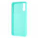 Матовый силиконовый чехол накладка для Huawei P20 (голубой)