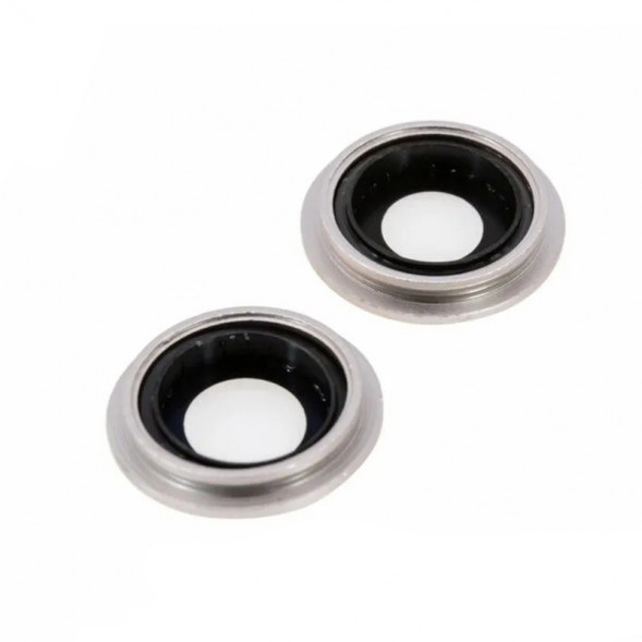 Стекло задней камеры для iPhone 13, iPhone 13 mini (комплект 2 шт.) (белый)