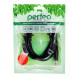Кабель AUX Jack 3,5mm - Jack 3,5mm Perfeo J2103 2.0м, круглый (чёрный)