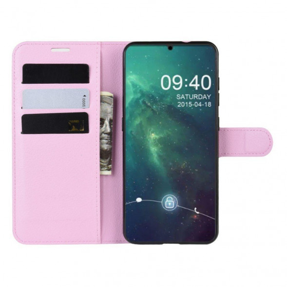 Чехол книжка для Nokia 6.2, Nokia 7.2 с визитницей (розовый)