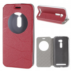 Чехол для Asus Zenfone 2 ZE500CL с окном информации (малиновый)