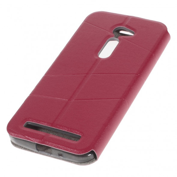 Чехол для Asus Zenfone 2 ZE500CL с окном информации (малиновый)
