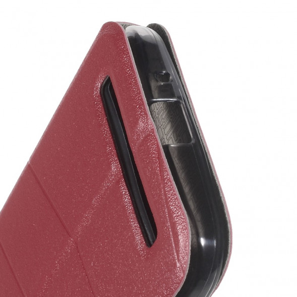 Чехол для Asus Zenfone 2 ZE500CL с окном информации (малиновый)