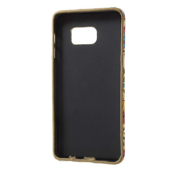 TPU Текстурный чехол накладка для Samsung Galaxy S6 EDGE+ G928 (Бежевый)