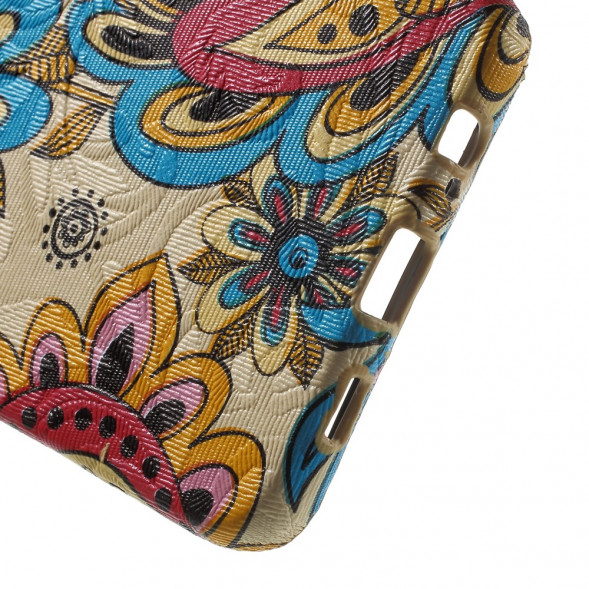 TPU Текстурный чехол накладка для Samsung Galaxy S6 EDGE+ G928 (Бежевый)