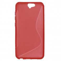 Антискользящий чехол накладка для HTC One A9 (Красный)