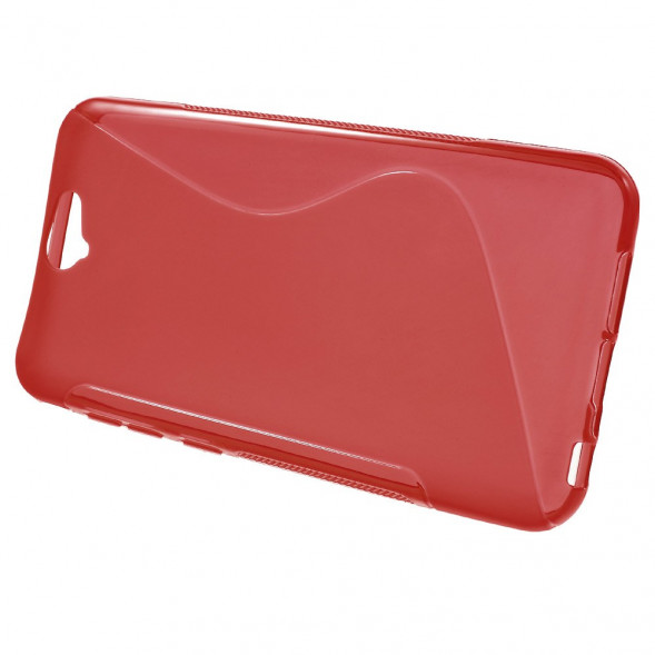 Антискользящий чехол накладка для HTC One A9 (Красный)