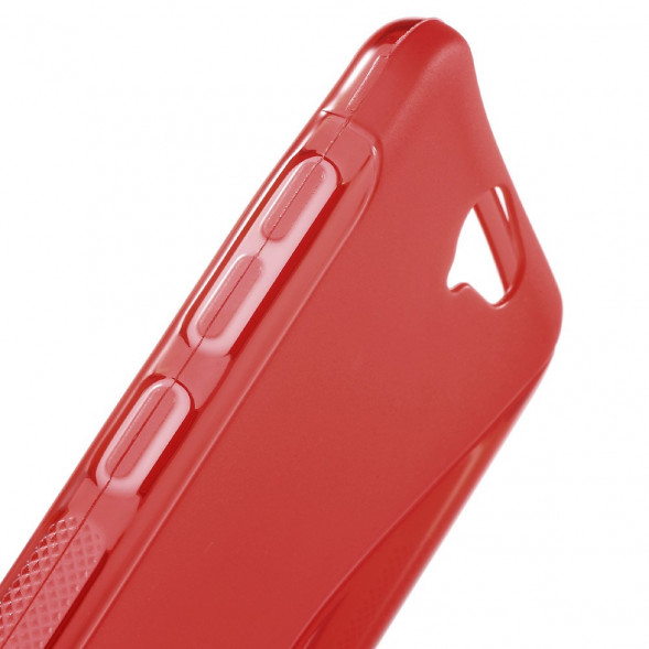 Антискользящий чехол накладка для HTC One A9 (Красный)