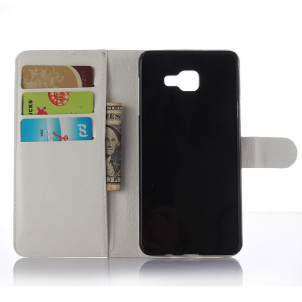 Чехол книжка с визитницей для Samsung Galaxy A7 (2016) SM-A710F (Белый)