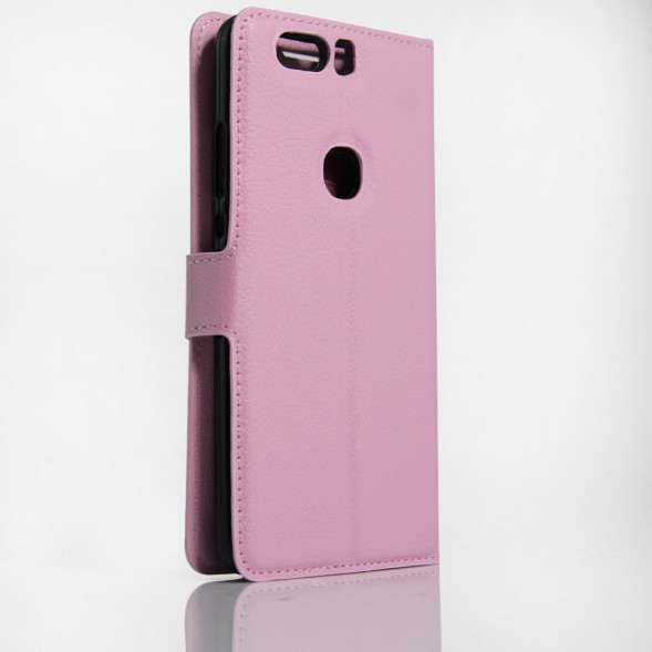Чехол книжка с визитницей для Huawei Honor V8 (розовый)