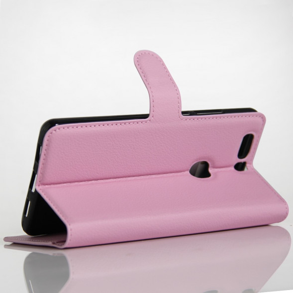 Чехол книжка с визитницей для Huawei Honor V8 (розовый)