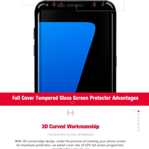 3D Защитное стекло для Samsung Galaxy S8 (белый)