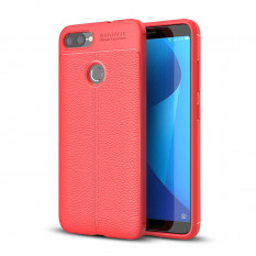 Чехол Litchi Grain для Asus ZenFone Max Plus M1 ZB570TL (красный)