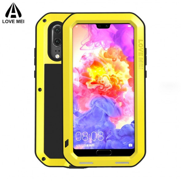 Железный чехол Love Mei для Huawei P20 (желтый)