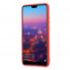 Матовый силиконовый чехол накладка для Huawei P20 (красный)