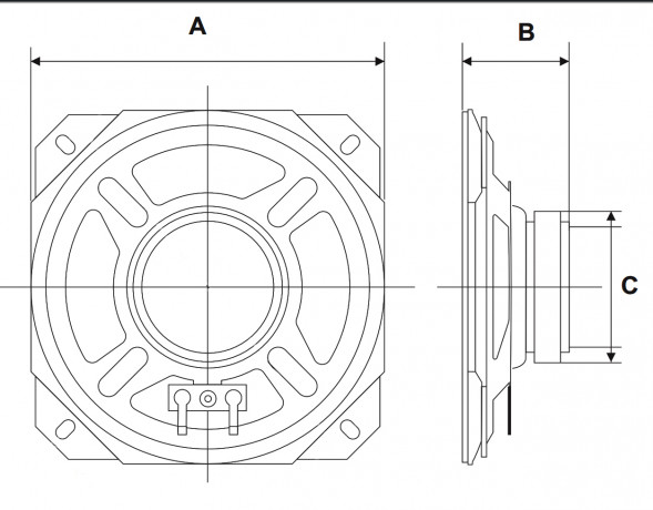 YD103-43 6W 4ohm Динамик 6 Вт 4 Ом