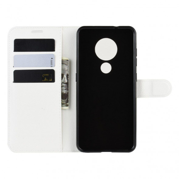 Чехол книжка для Nokia 6.2, Nokia 7.2 с визитницей (белый)