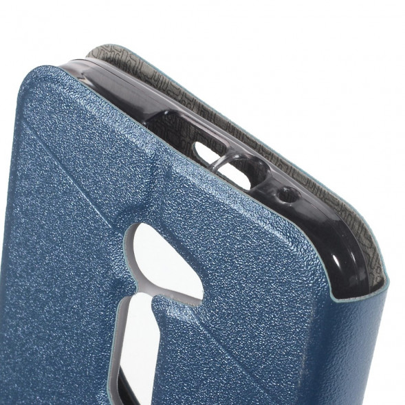 Чехол для Asus Zenfone 2 ZE500CL с окном информации (синий)