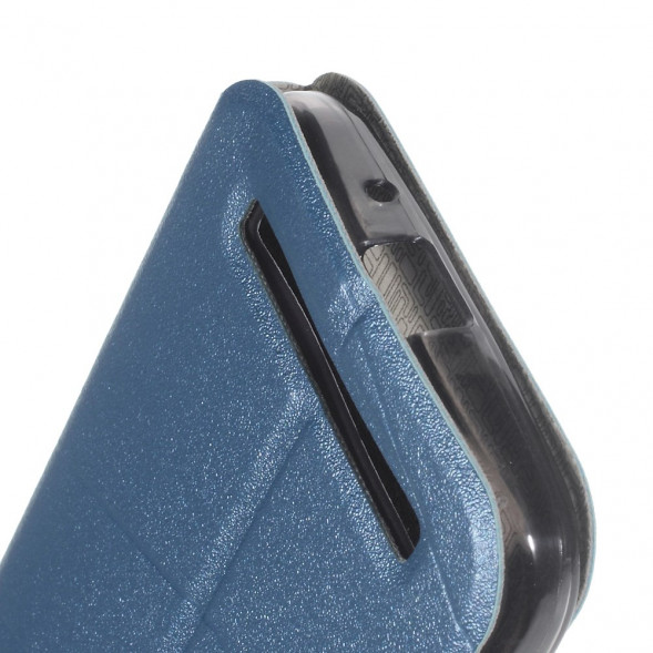 Чехол для Asus Zenfone 2 ZE500CL с окном информации (синий)