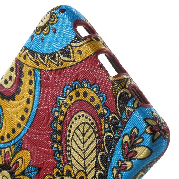 TPU Текстурный чехол накладка для Samsung Galaxy S6 EDGE+ G928 (Красный)