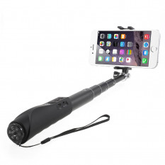 Монопод с кнопкой и беспроводной связью Bluetooth JQ8 для iPhone, Samsung, GoPro камеры (Черный)