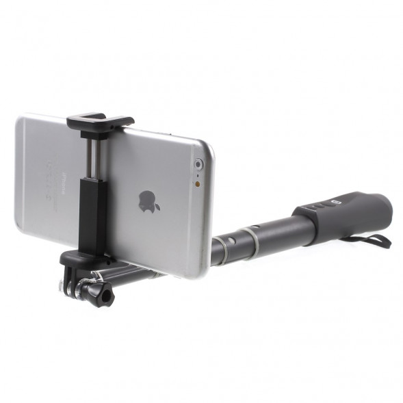 Монопод с кнопкой и беспроводной связью Bluetooth JQ8 для iPhone, Samsung, GoPro камеры (Черный)