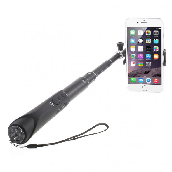 Монопод с кнопкой и беспроводной связью Bluetooth JQ8 для iPhone, Samsung, GoPro камеры (Черный)