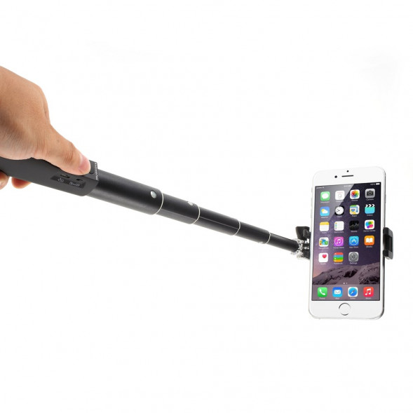 Монопод с кнопкой и беспроводной связью Bluetooth JQ8 для iPhone, Samsung, GoPro камеры (Черный)